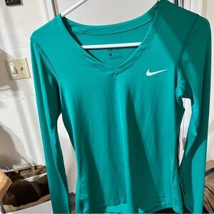 Nike Women's Vibrant Teal Long Sleeve Tee